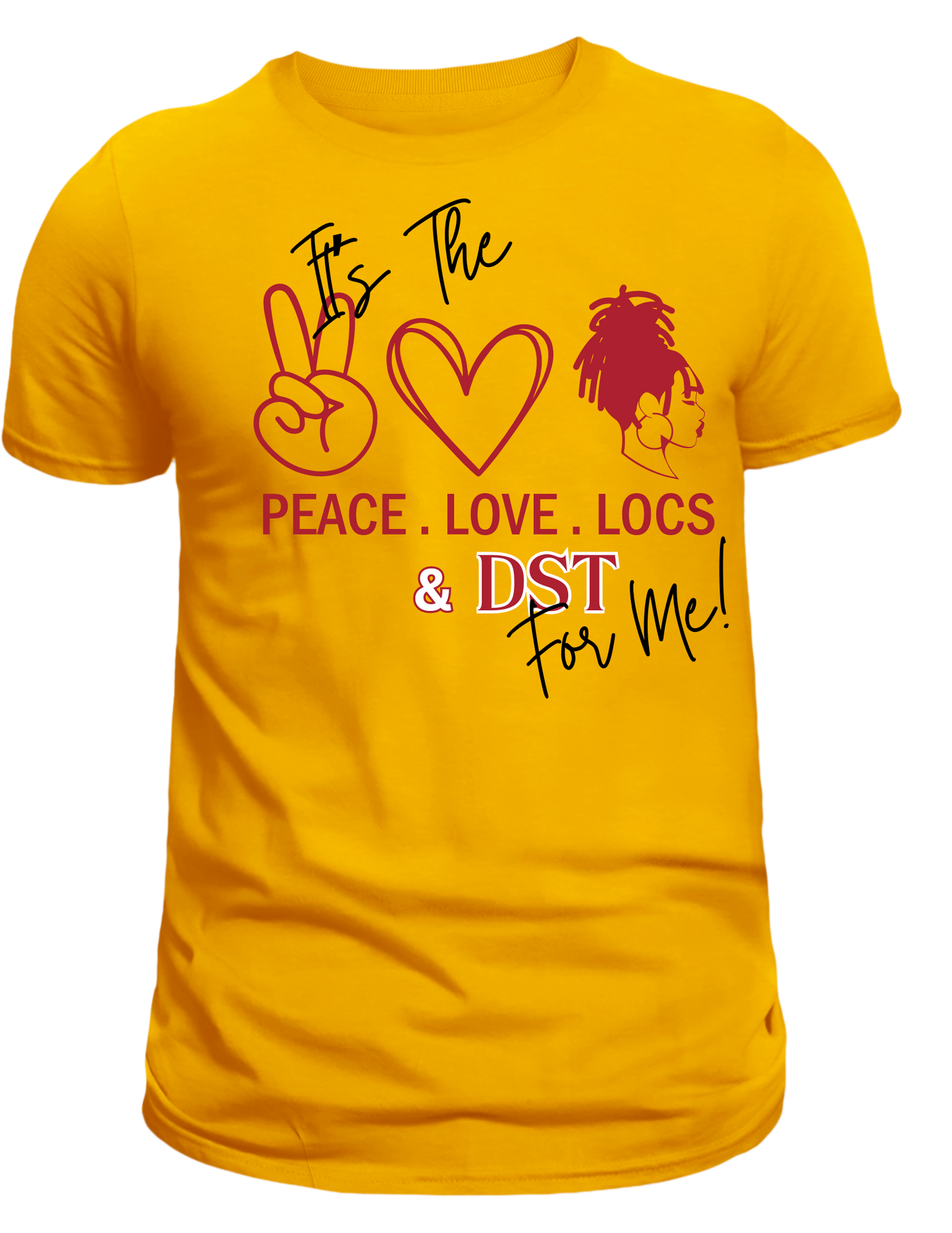 PEACE, LOVE LOCS & DST (GOLD)