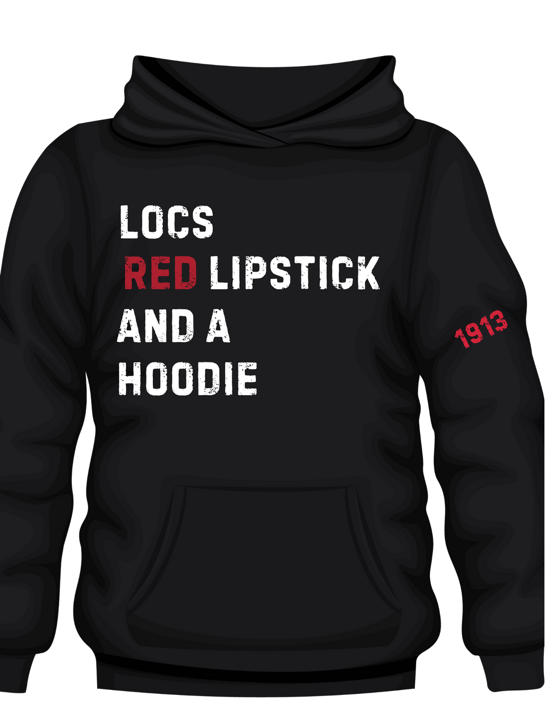 LOCS LIPSTICK HOODIE Southern Sass Designs